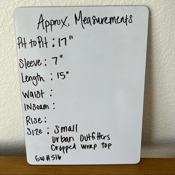 Urban Outfitters Short Sleeve Linen Blend Striped Crop Wrap Top Size Small - Picture 9 of 9